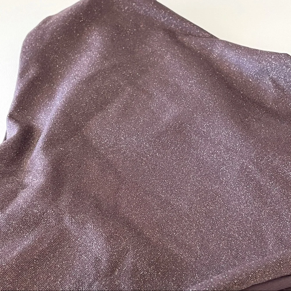 NWT L*Space Nancy Lee Shimmer Bitsy Bikini Bottoms Shimmer Pebble Dusty Pearl
